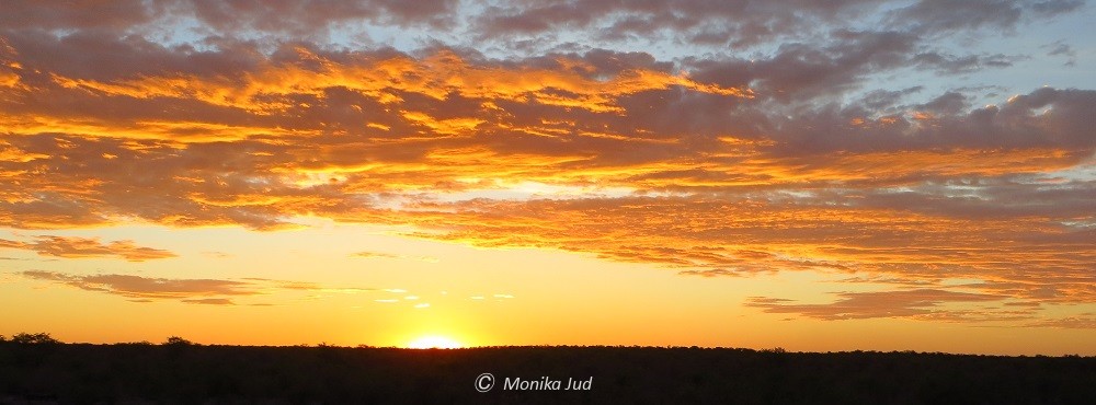 Sonnenuntergang im Halali Camp, Etoscha Nationalpark