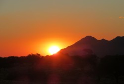 Sonnenuntergang in Namibia