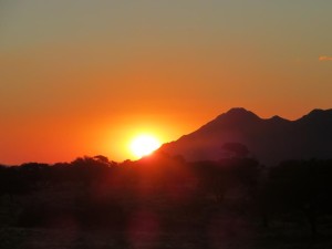 Sonnenuntergang in Namibia