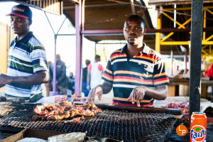 Kapanaplatz in Windhoek, Namibia - traditionell Essen