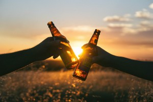 Sundowner-Drink in Namibia