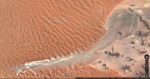 Weg von Sesriem nach Sossusvlei - Quelle und Rechte: Google Maps